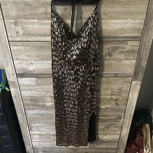 Sequin Halter Dress